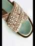 Pastel Green and Pink Criss Cross Slider - cunei